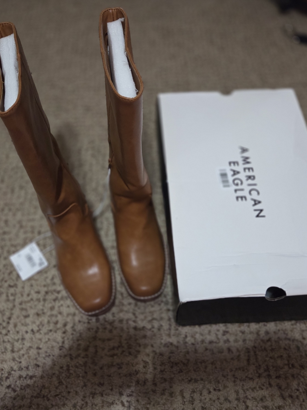 American Eagle Outfitters Tan Leather Knee-High Boots